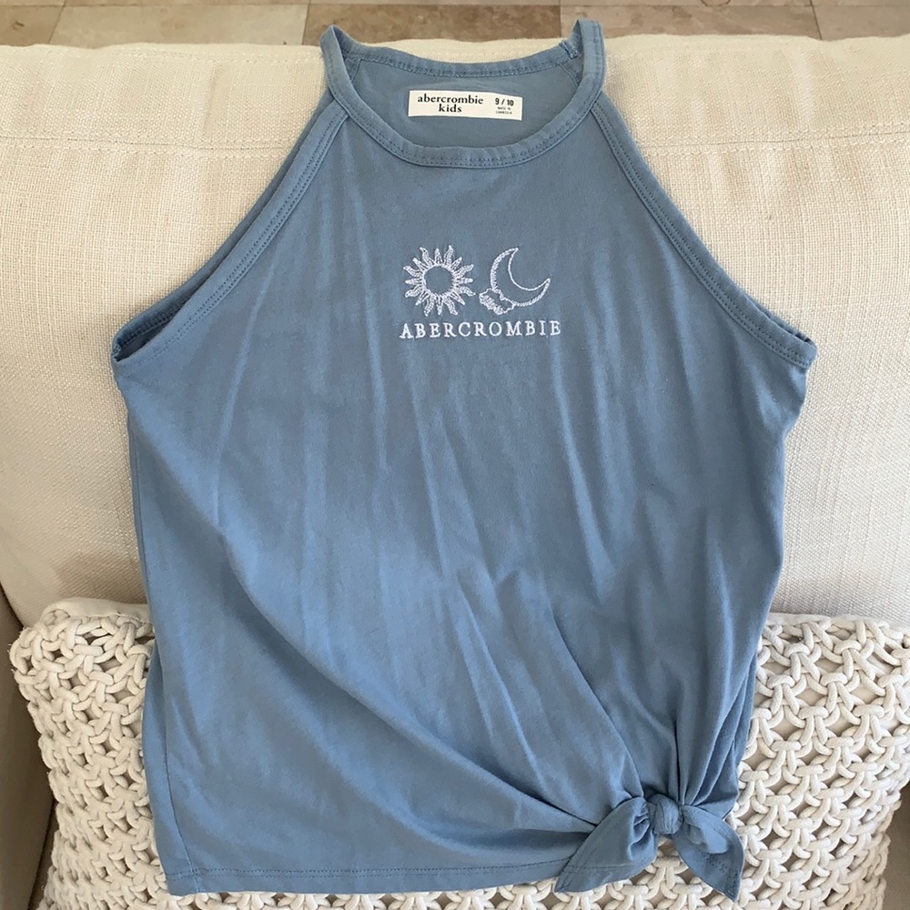 Abercrombie halter style tank top with embroidered detail
